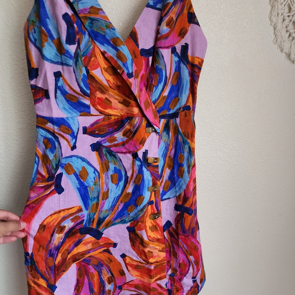 Farm Rio Coloured Bananas Mini Dress - Picture 6 of 15
